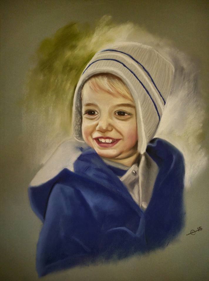 Retrato de niño al pastel